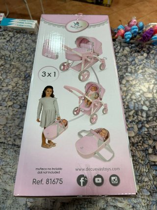 Cochecito de muñecas De Cuevas Sophie 3x1