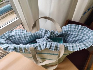 Bolso de playa tela hecho a mano