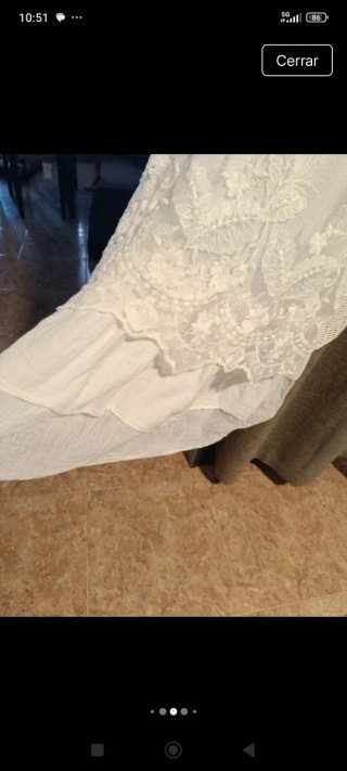 Vestido blanco estilo ibicenco talla única