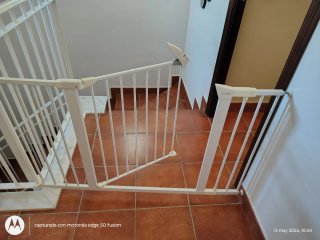 Barandilla de seguridad metal blanco