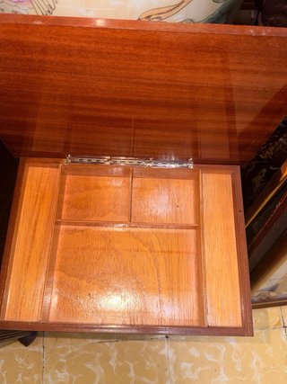 Joyero mesita musical madera