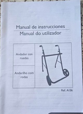 Andador Plegable Acero Adultos