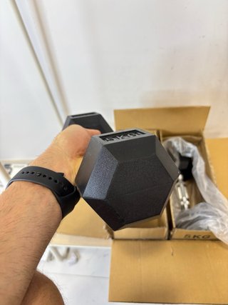 2 Mancuernas 5kg Hexagonales