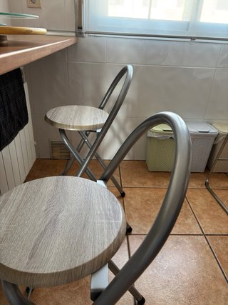 Taburetes de cocina plegables (2 unidades)