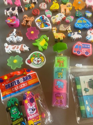 Collezione di gomme da cancellare antiche varie