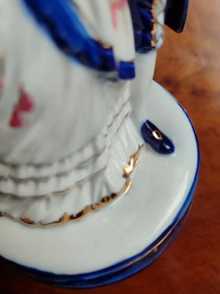 Figura de porcelana pareja Capodimonte gran tamaño