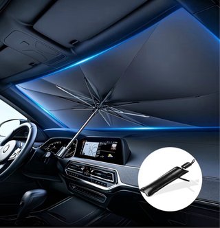 Parasol Plegable Coche Negro