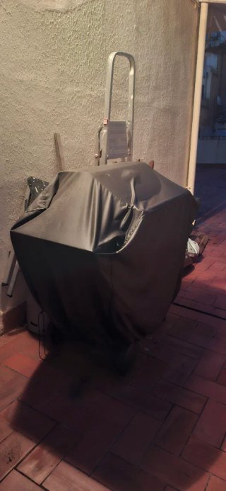 Barbacoa de Gas Negra y Plateada