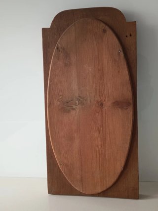 Espejo antiguo biselado ovalado madera