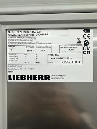 Nevera Industrial LIEBHERR GKPv 6570 Inox