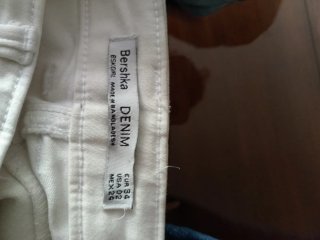 Pantalones Vaqueros Azules y Blancos