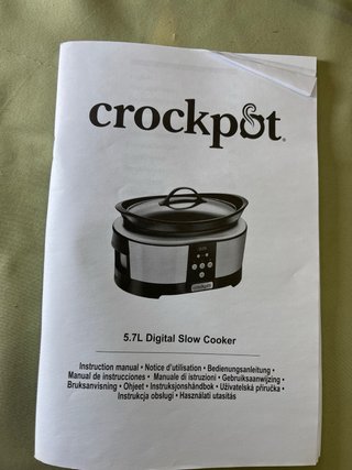 Olla de cocción lenta Crockpot Digital 5.7L