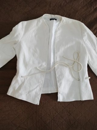Conjunto Adolfo Dominguez Chaqueta y Vestido Blanc