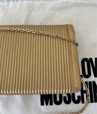 Love Moschino Borsa Tracolla Plissettata Oro