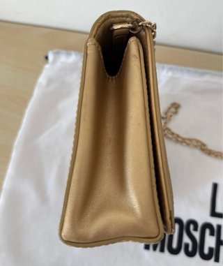 Love Moschino Borsa Tracolla Plissettata Oro