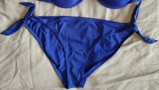 Bikini Azul Push Up con Lazos Ajustables