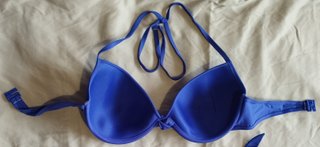 Bikini Azul Push Up con Lazos Ajustables