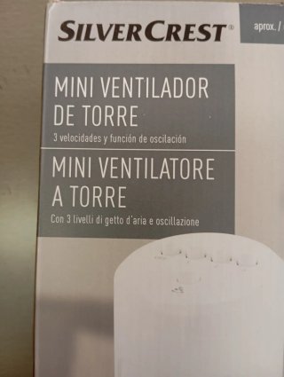 Ventilador Torre SilverCrest 35cm 30W Oscilante