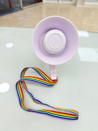 Megáfono blanco portátil