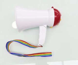 Megáfono blanco portátil