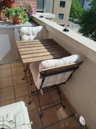 Mesa y 2 Sillas Terraza Ikea