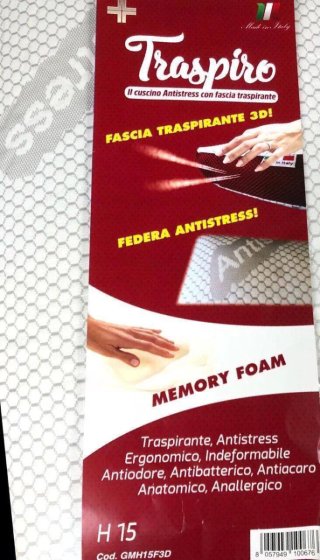 Guanciale Traspiro Antistress Memory Foam