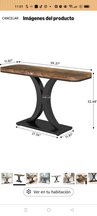 Consola de entrada madera.