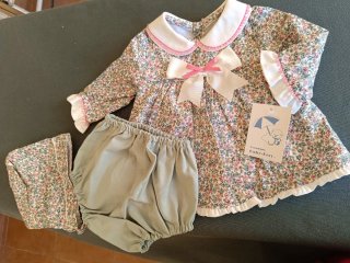 Conjunto bebé 3 meses floral. Baby Ferr Nuevo.