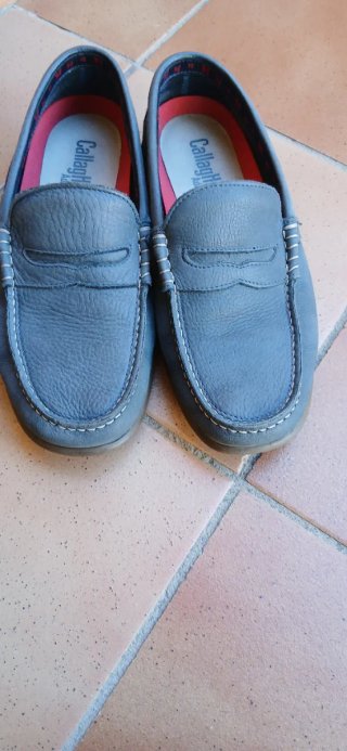 Mocasines Callaghan azul/gris  talla 39