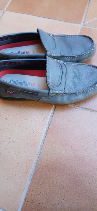 Mocasines Callaghan azul/gris  talla 39