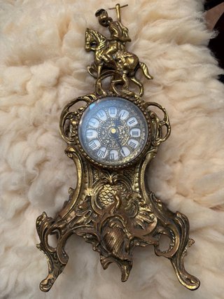 Pareja relojes barrocos dorados vintage