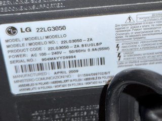 Monitor LG 22 pollici nero