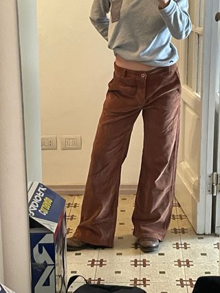 Pantaloni flare in velluto a coste taglia 42