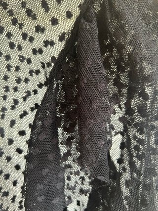 Blusa Zara Negra Transparente Talla M