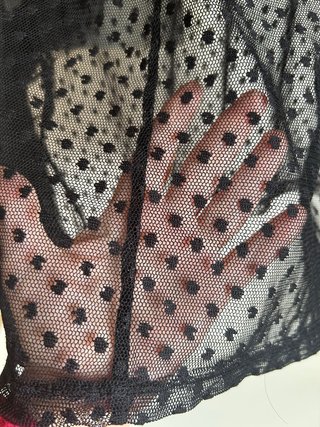 Blusa Zara Negra Transparente Talla M