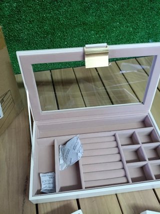 SONGMICS Caja Joyero con 4 Bandejas Apilables
