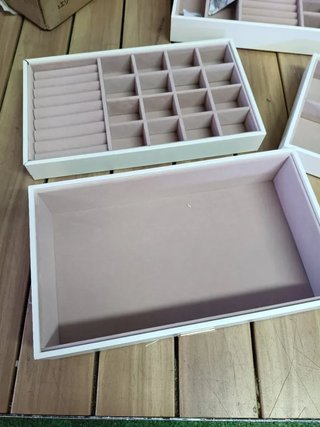 SONGMICS Caja Joyero con 4 Bandejas Apilables