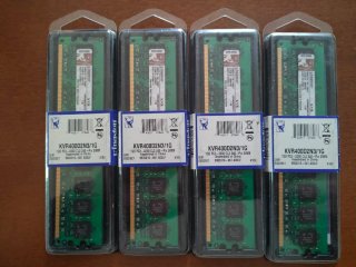 4 Memorias RAM Kingston 1GB DDR2 total 4 gb nuevas