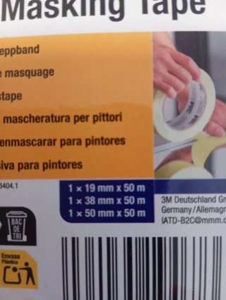 Cinta de carrocero 3M Masking Tape 3 rollos