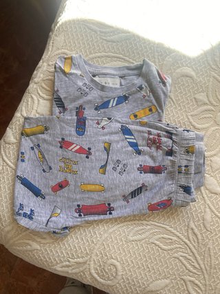 Pijama Patinetes Gris 5-6 Años