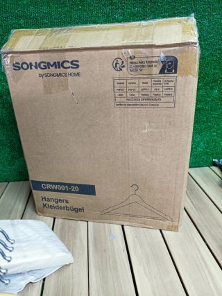 SONGMICS Percha de Madera Maciza, Juego de 20