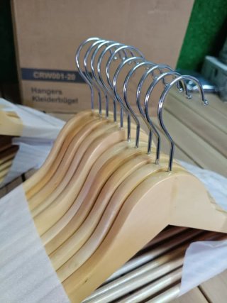 SONGMICS Percha de Madera Maciza, Juego de 20
