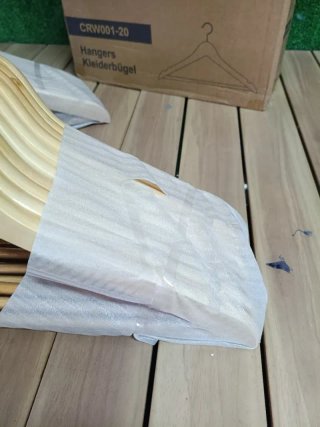SONGMICS Percha de Madera Maciza, Juego de 20
