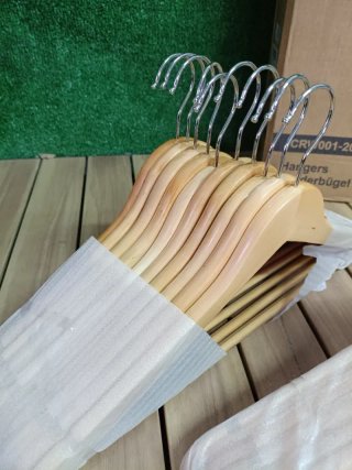 SONGMICS Percha de Madera Maciza, Juego de 20