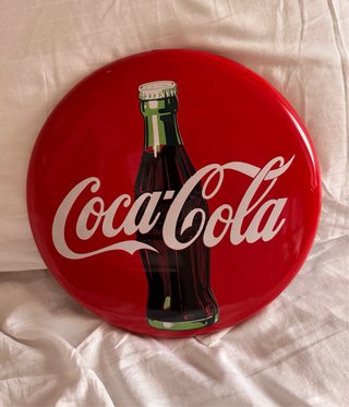 Señal Chapa Coca-Cola Vintage Años 90