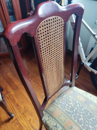 6 Sillas de Madera Rattan