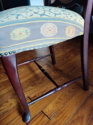 6 Sillas de Madera Rattan