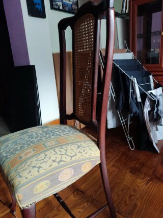 6 Sillas de Madera Rattan