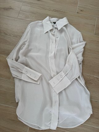 Camicia donna seta Massimo Dutti beige