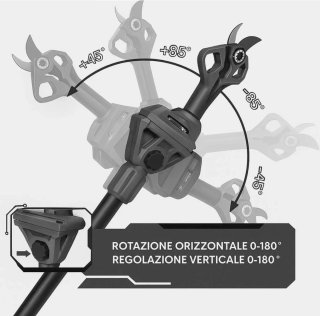 Kit 4in1 Potatura Cesoia + Motosega + Asta + Faro